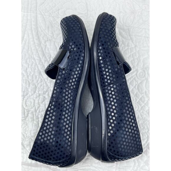 Dansko Women 36 (US 6-6.5) Black Textured Suede Slip On Summer Loafer Shoe - Picture 4 of 9